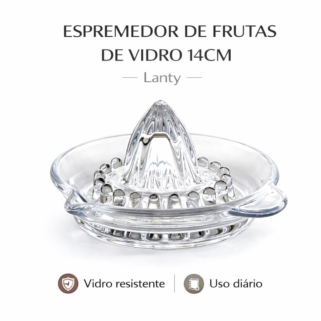 Espremedor de Frutas Lanty - Design Transparente, Compacto e Eficiente