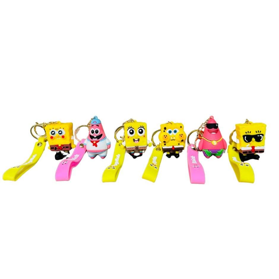 Chaveiro Bob Esponja Patrick 3d Grande Emborrachado Premium Bolsa Mochila Chaveiro Fofo