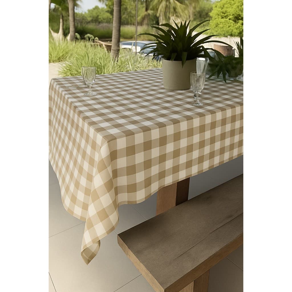 Toalha de Mesa Estampada Xadrez Para Jantar | 4 Lugares | Toque de Elegância promoção