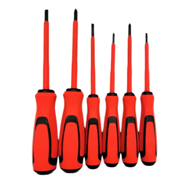 Kit Chave De Fenda E Phillips Isolada Nr10 Eletricista 6 Pçs