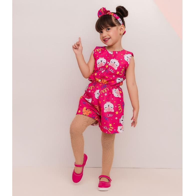 Macaquinho Infantil Menina  | Roupa para Criança 3 a 5 Anos