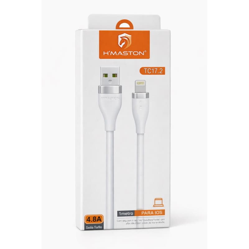 Cabo USB para iPhone Lightning 4.8A Carregamento Rápido iOS – Reforçado
