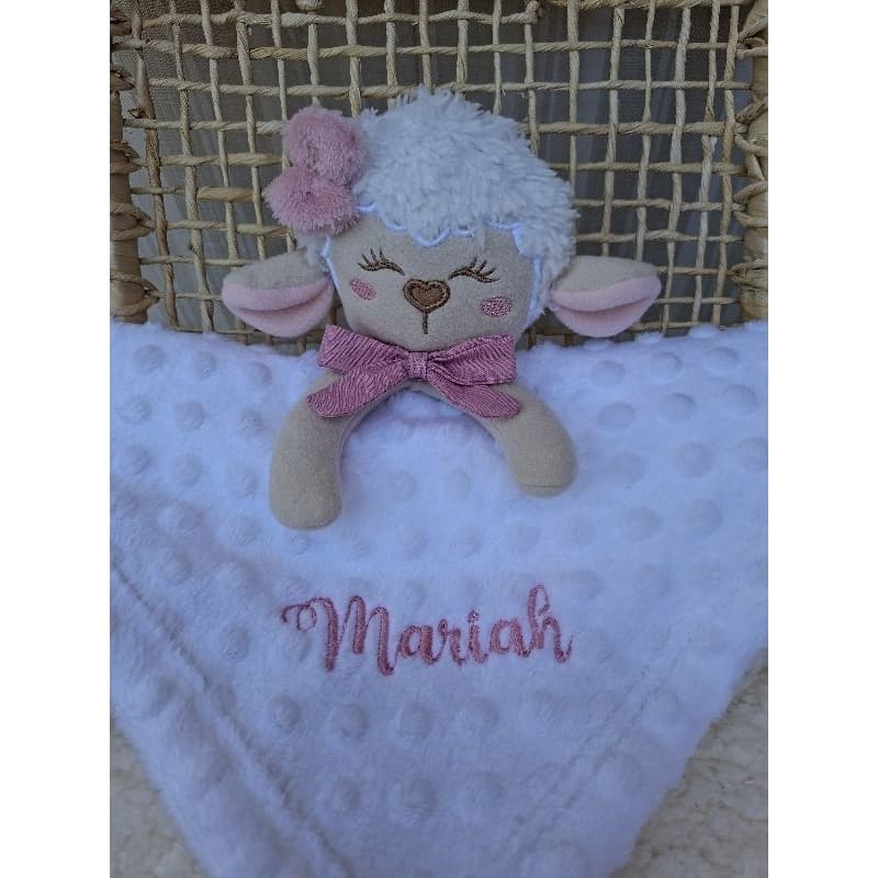 Naninha Ovelhina personalizads com nome, menina Maternidade Enxoval do bebê
