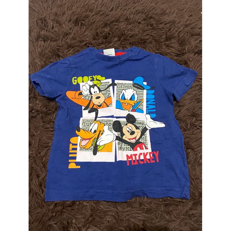 Camisa azul original disney estampado mickey mouse infantil masculino