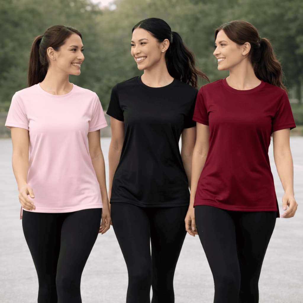Camiseta Feminina Academia Dry Fit Camisa Caminhada Musculação Treinos Camisetas Tapa Bum Bum 5 cores