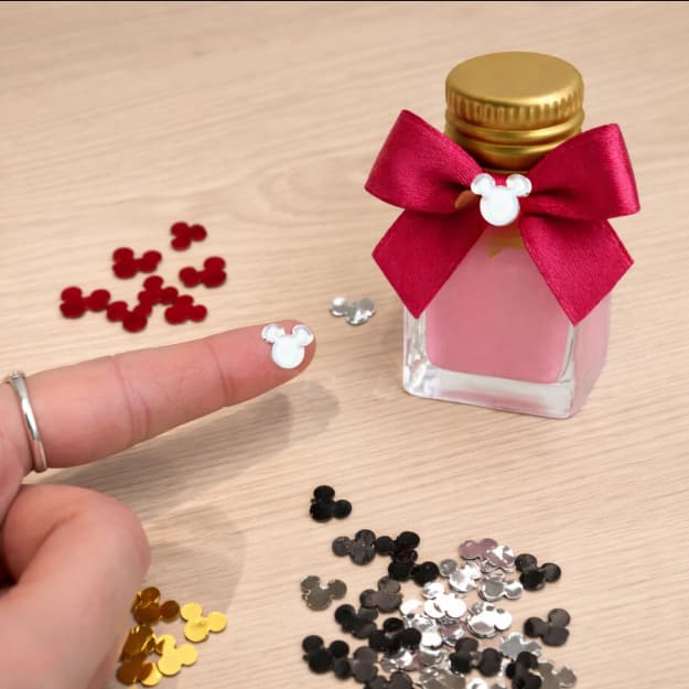 Mini Aplique Mickey Acrílico Espelhado Para Artesanato Bijuterias Diy