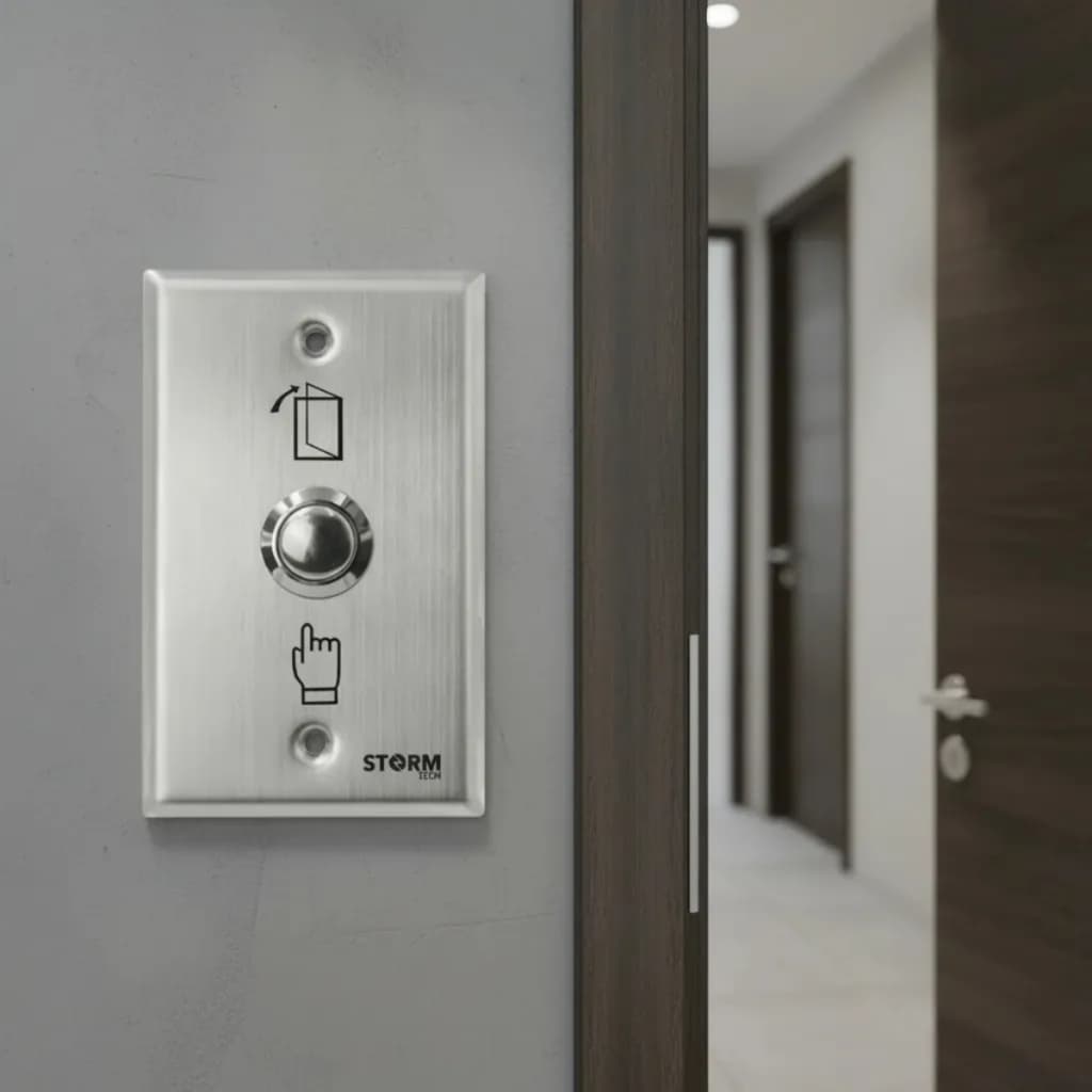 Botoeira De Saida Chave Botao Inox Embutir Controle De Saida Metal