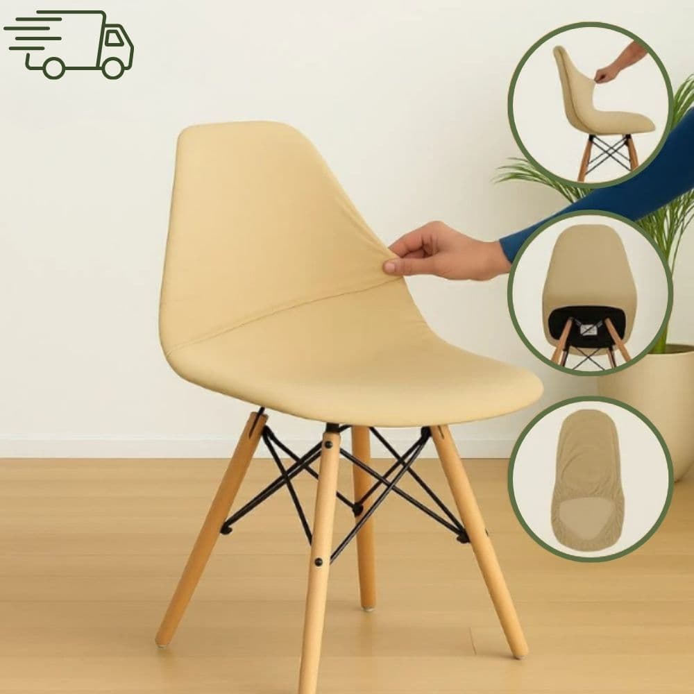 Capa para Cadeira Charles Eames Eiffel Luxo Soft Cores Lisas - Envio Imediato