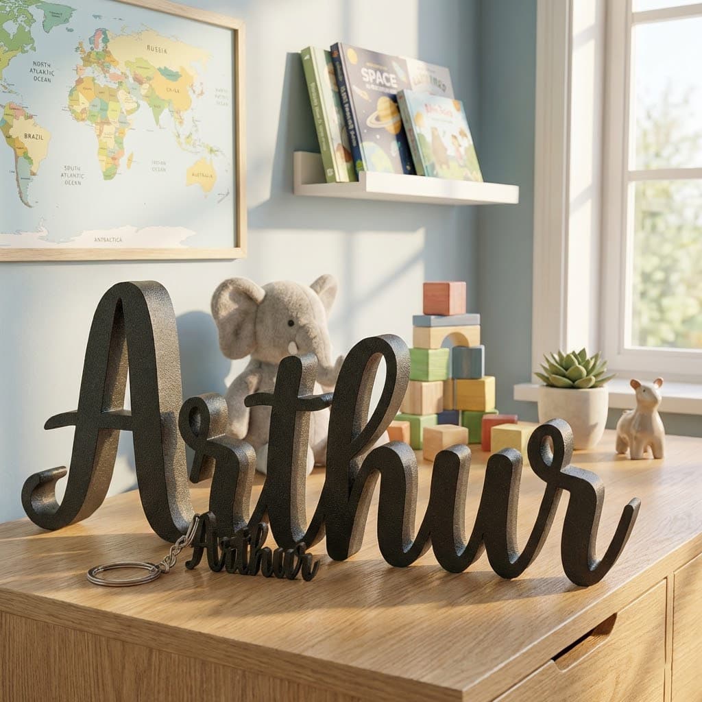 Letreiro Nome Personalizado Decorativo Infantil de Mesa e Estante v1