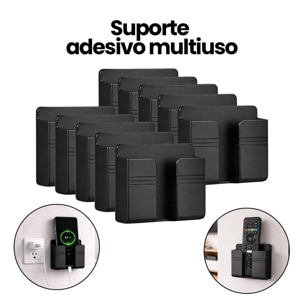 Suporte de parede adesivo multiuso celular controle Kit até 10un Suporte De Carregamento De Telefone