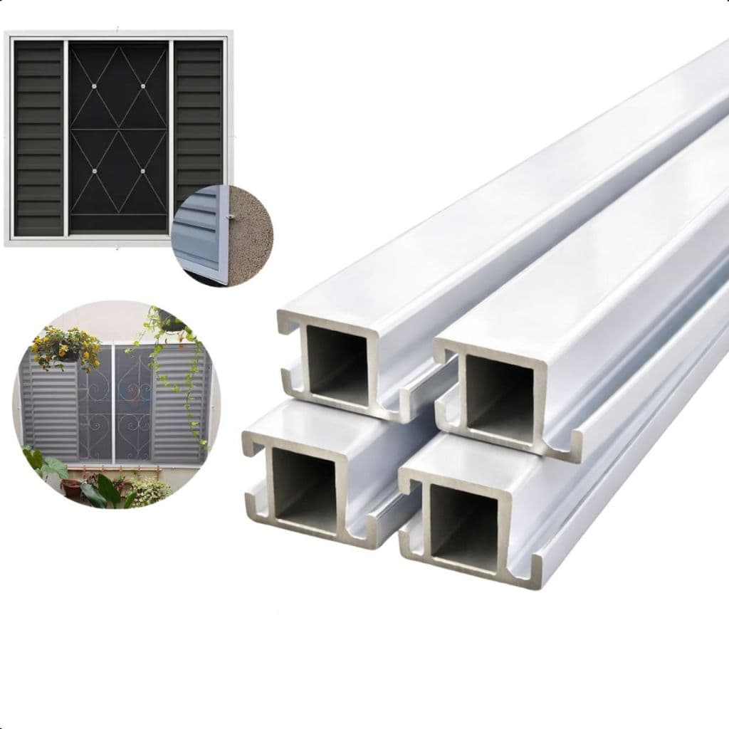 Kit 4 Perfis Alumínio Para Tela Mosquiteiro 90cm Branco A058 Para Janelas