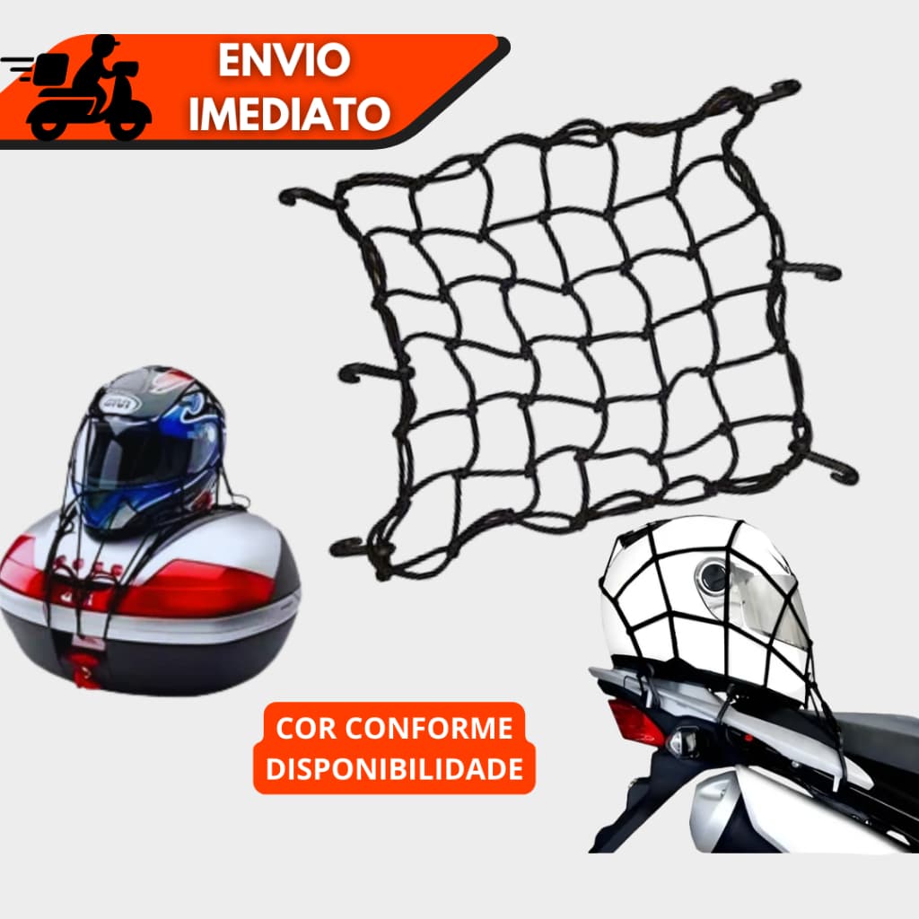 Kit 1/2/3/4 Redinha Elástica Aranha Moto 30×30 cm Carga Bagageiro Capacete