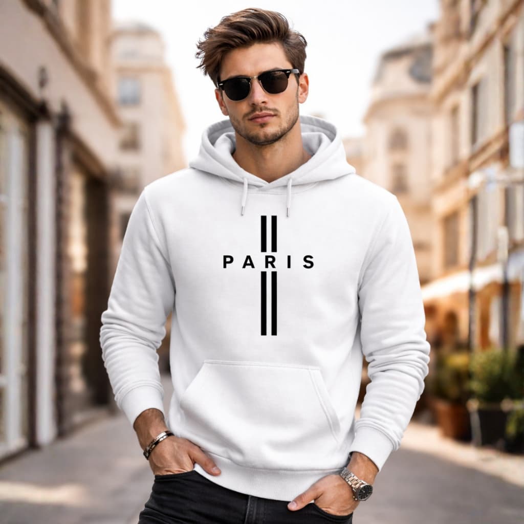 Moletom Paris Streetwear Premium Canguru Flanelado Unissex Estiloso Inverno