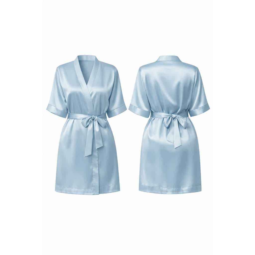 Robe Feminino de Cetim Azul bebe- Conforto e Elegância