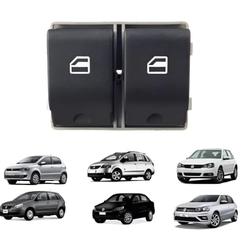 Botão Interruptor de Vidro eletrico VW Gol G5 Saveiro G5 Fox Polo Spacefox 2 estagios