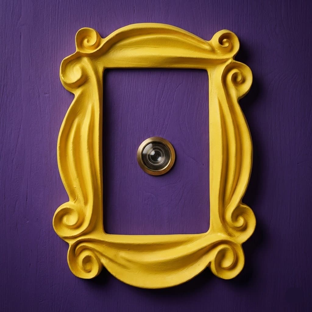 Moldura Friends para Porta Olho Mágico da Porta da Mônica - Decoração Série Friends