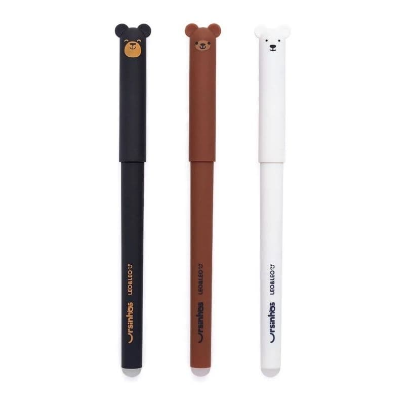 Caneta Gel Apagável Ursinhos 0.7mm Divertida Fofa - Leo&Leo