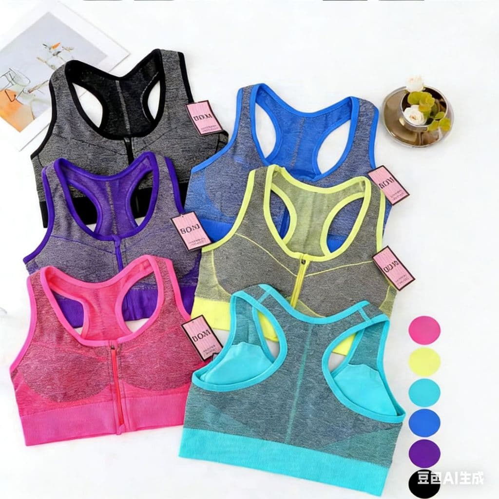 Top Academia Top Esportivo Alta Sustentação Ajustavel Ziper Frontal Academia Fitness Jump Corridalili