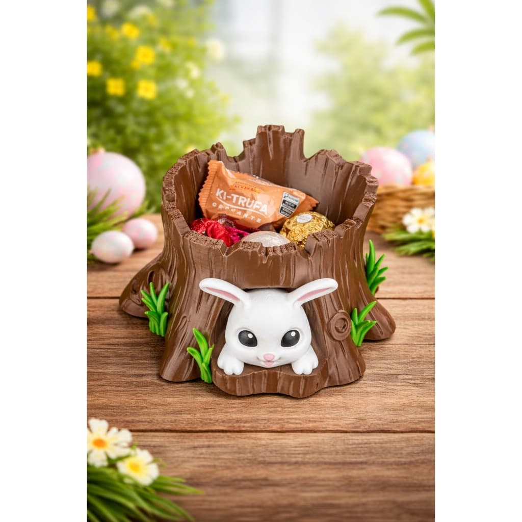 🐰🌿 Cesta de Páscoa Coelho – Decoração Encantadora, Ideal para Presentear