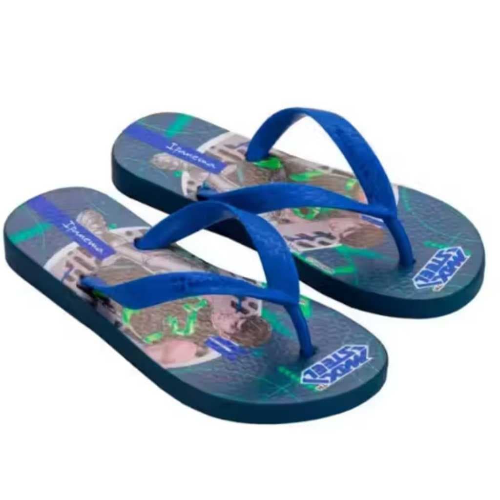 Chinelo infantil Maxsteel azul conforto e estilo p meninos