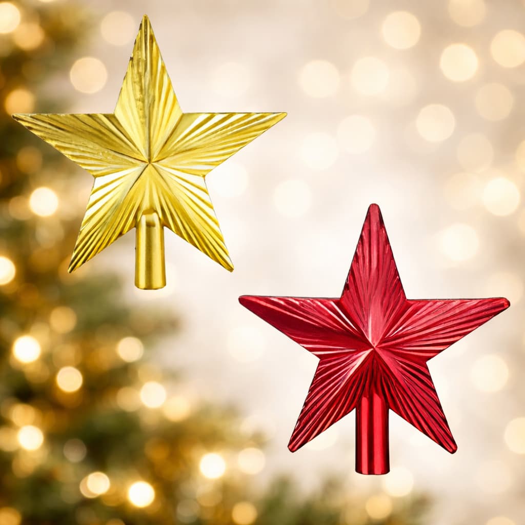 Estrela Ponteira para Árvore de Natal Decoração Natalina