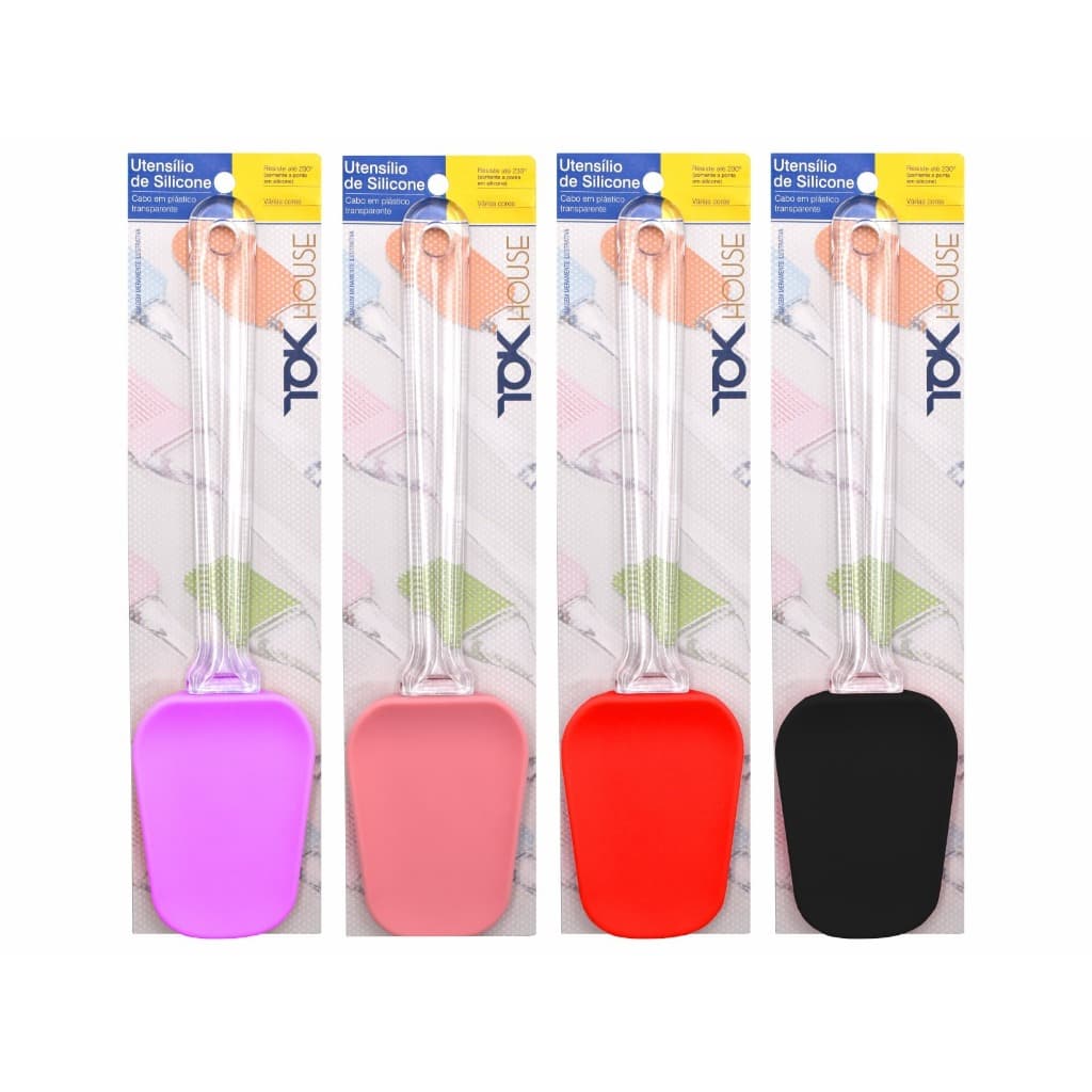 Kit 2 Espátula Silicone Cozinha Resistente ao Calor 250°C Não Arranha Panelas