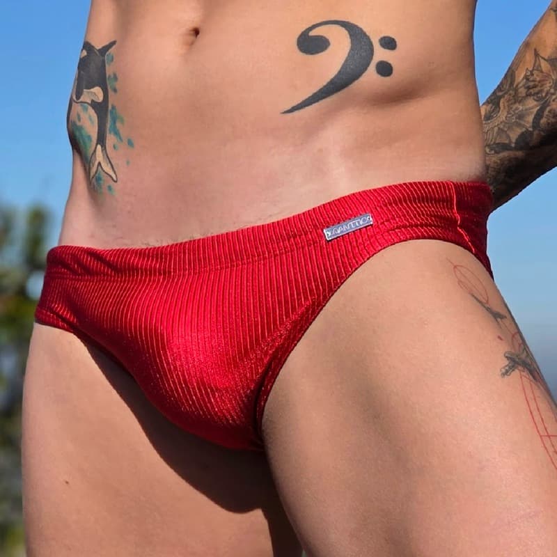 Sunga Masculina Slim Vermelha Canelada Santtic
