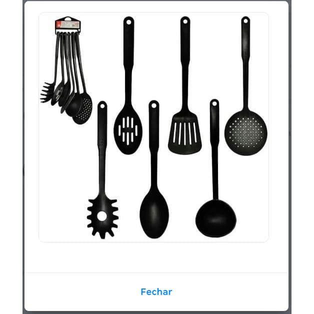 Utensílios Cozinha Plástico Preto 6PCS QUALIDADE GARANTIDA