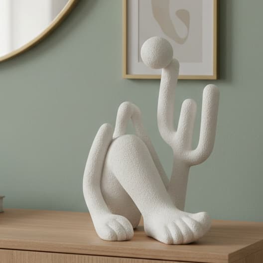Escultura Abaporu Plástico Decoração Contemporânea Arte Tarsila do Amaral Grande 28 centímetros
