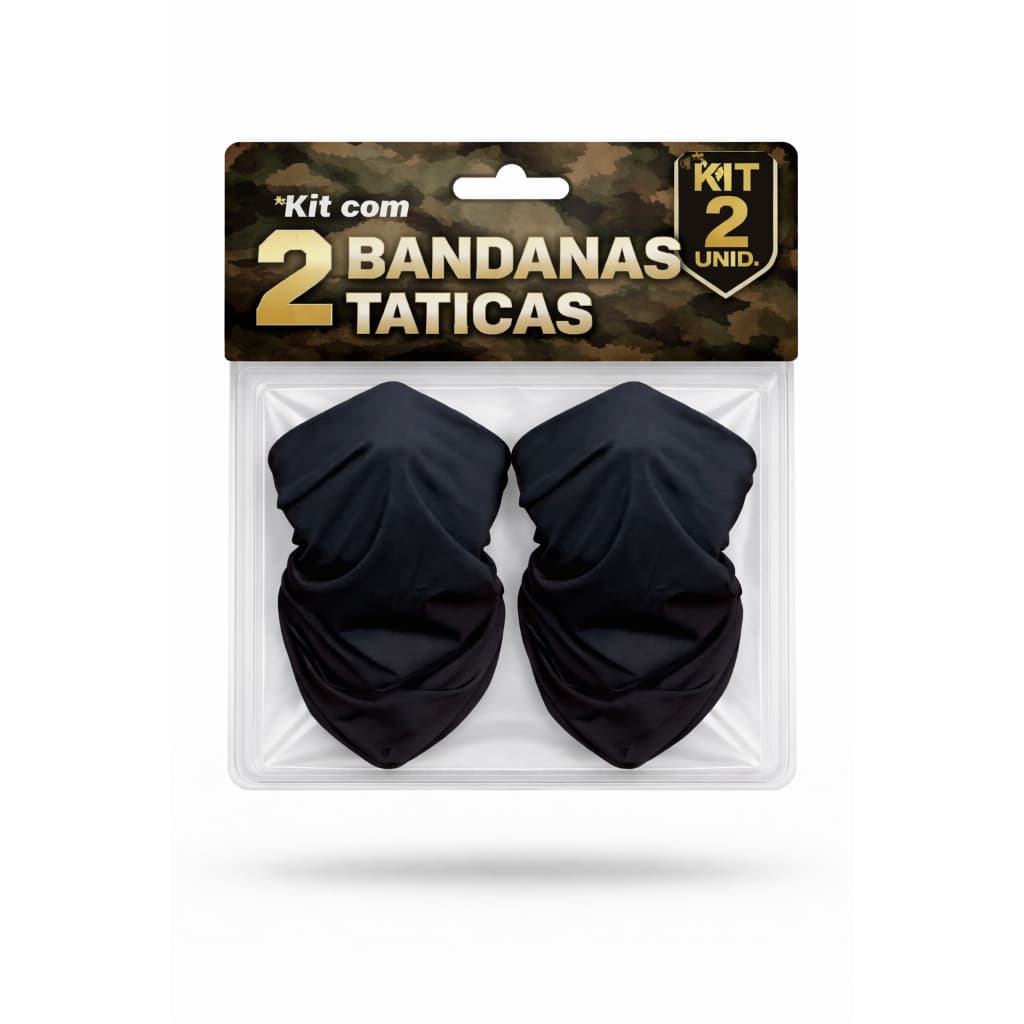 Kit 2 Bandanas Tubular Balaclava Touca Lenço Proteção Uv50 Frio P/ Ciclismo Moto Pesca Paintball Com Proteção Solar