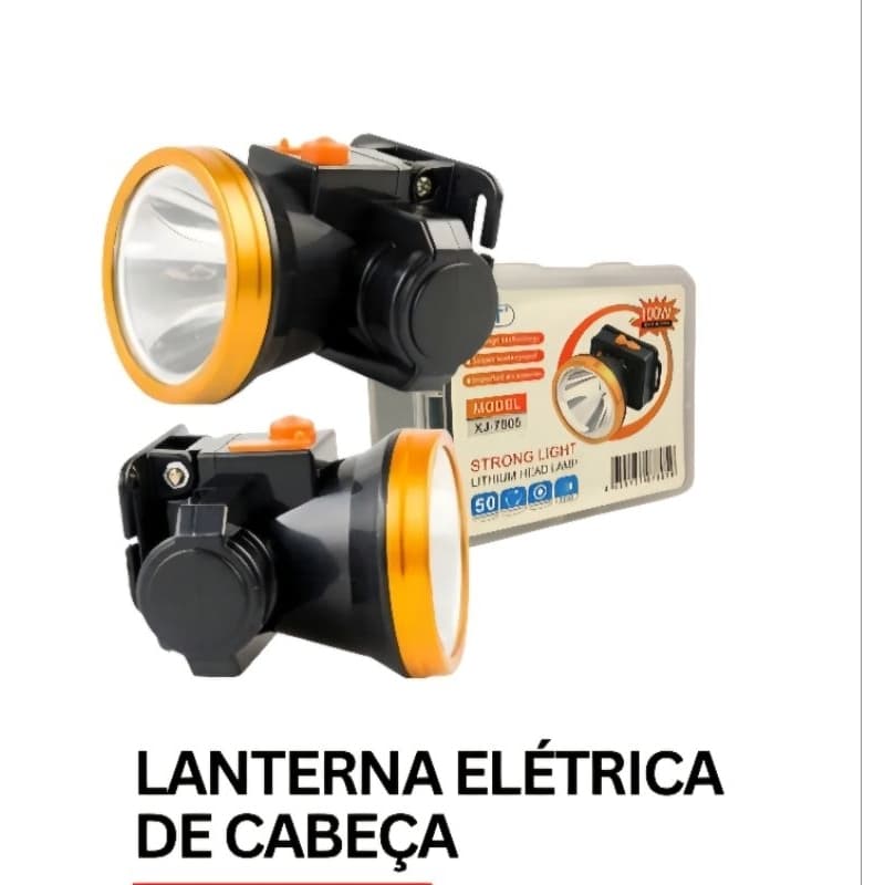 Lanterna de Cabeça LED USB Recarregável - Iluminação Potente,  Ângulo Ajustável