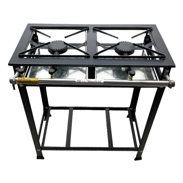 Fogão Industrial 2 Bocas Alta Pressão 30x30 Com Pé A Gás