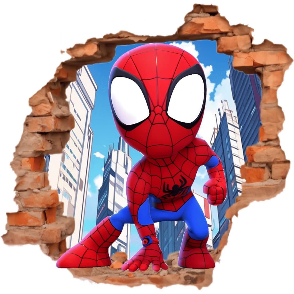 Adesivo Papel de parede Aranha SPIDEY - Marvel 85x85 cm