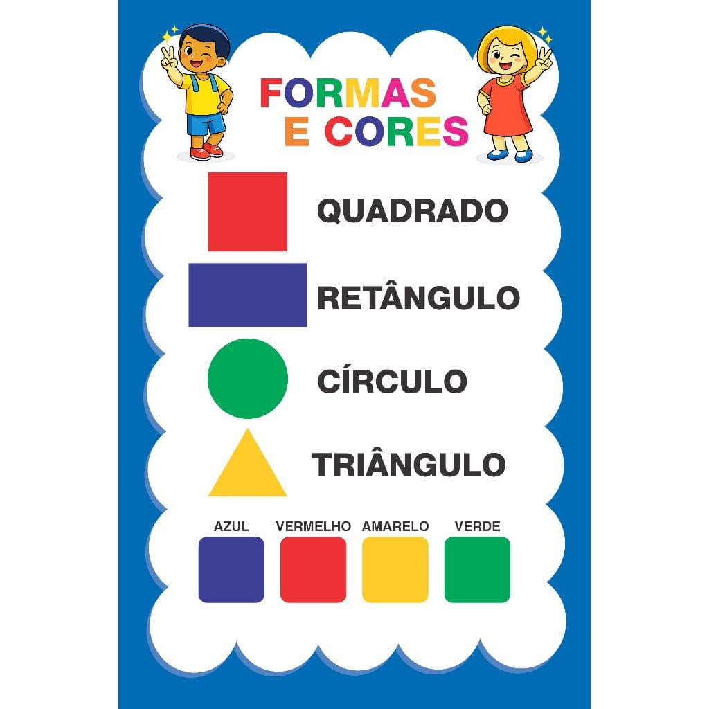 Banner Formas e Cores Escolar Pedagógico