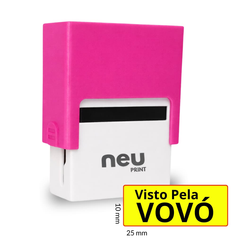 Carimbo Rosa  Visto pela  Vovó - NEU PRINT. carimbo auto entintado,carimbo pedagogico, carimbo escolar