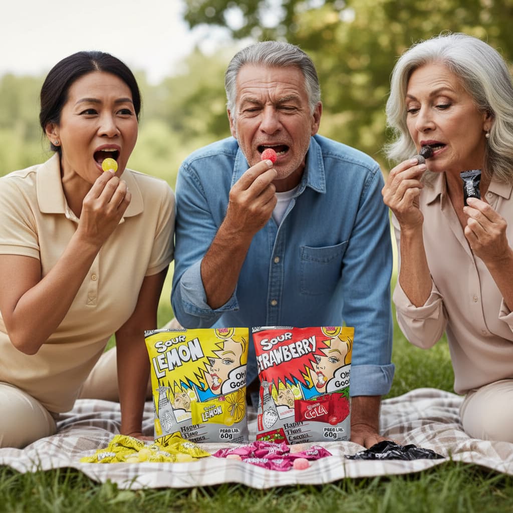 Balas Ácidas Japonesa Oriental Super Lemon Limão Cola Morango Balinhas Coreana Japão