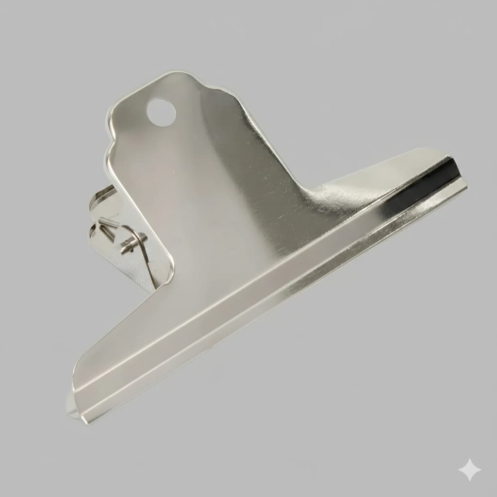 Prendedor De Papel Metal Grande 120 Mm - 2 Unidades