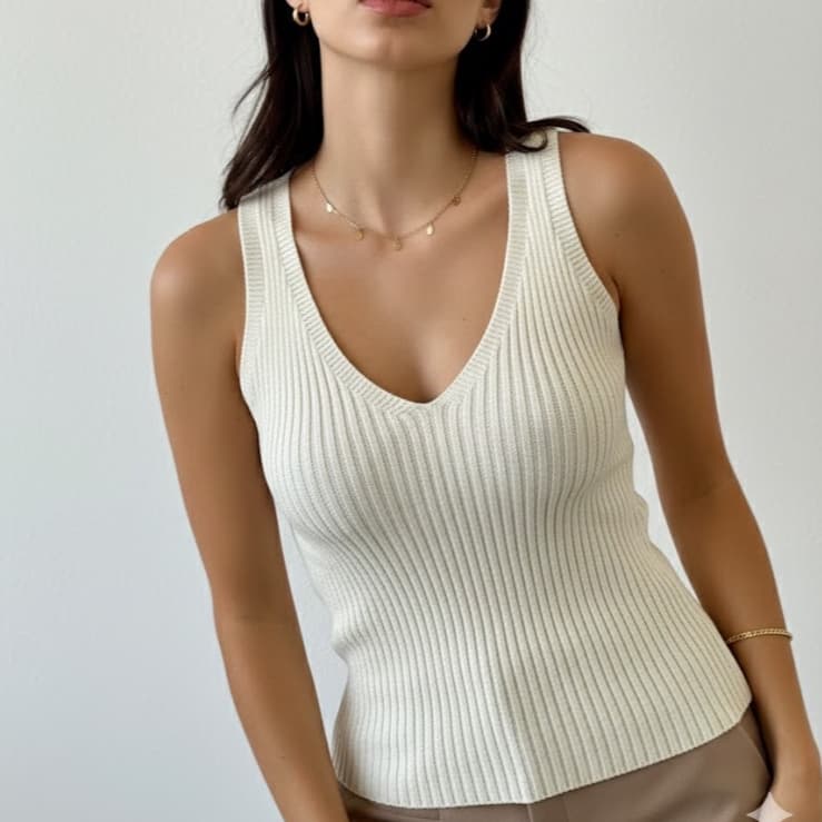 BLUSA FEMININA ROUPA ESTILOSA REGATA TRICOT MODAL VERÃO TENDENCIA 2026