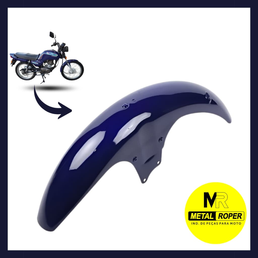 Paralama Dianteiro Honda CG Titan 125 1995 1996 1997 Azul Compativel Encaixe Original