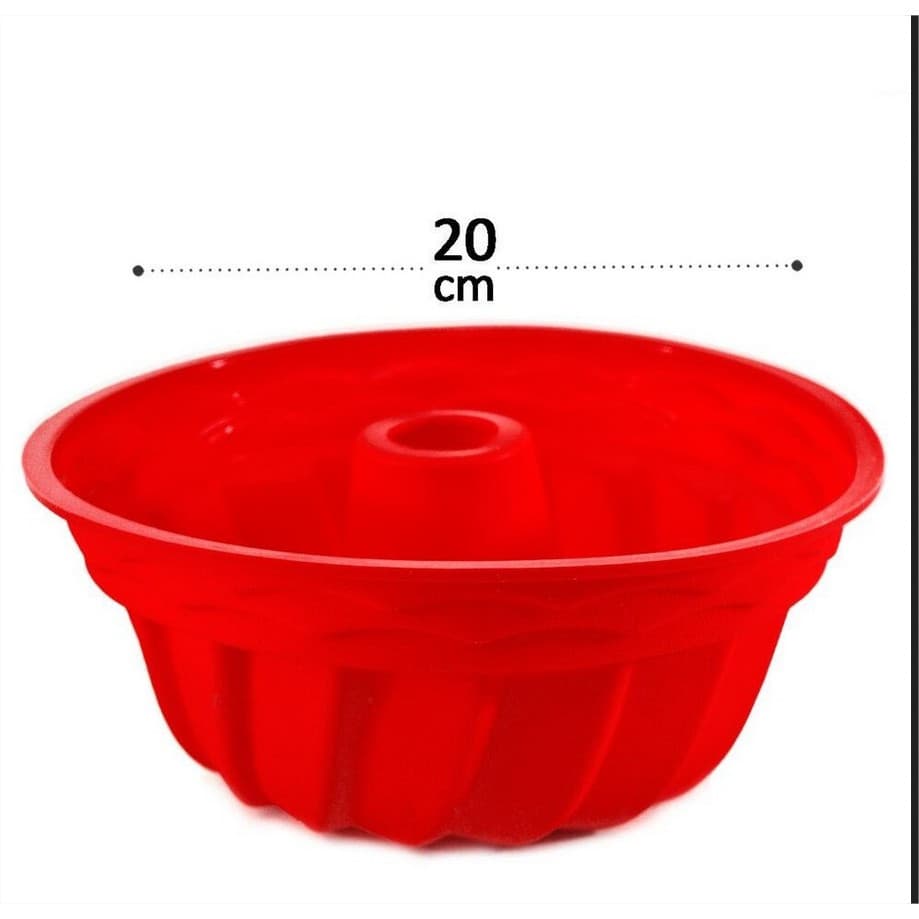 Forma Para Bolo de Silicone 20 cm com Furo Color