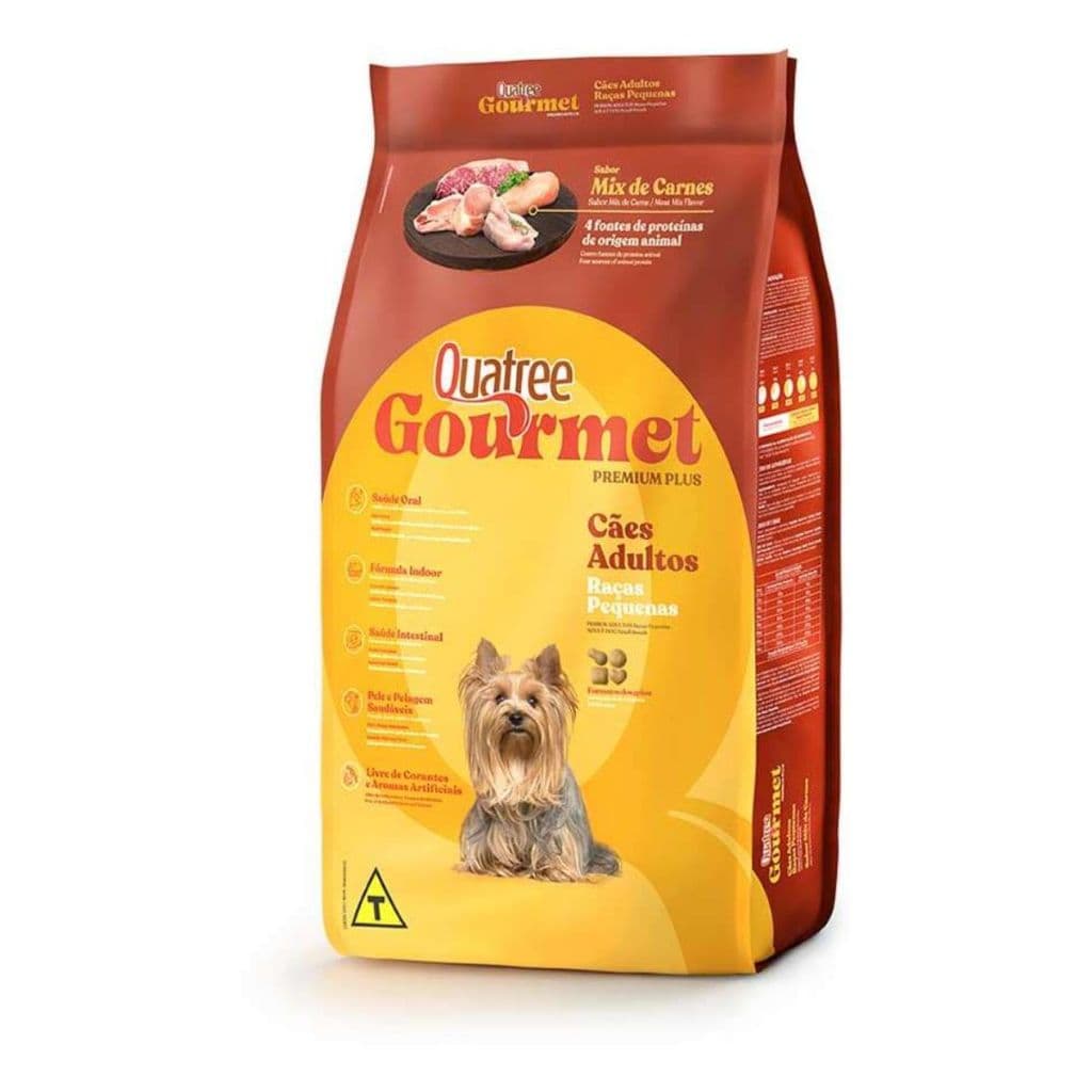 Ração Quatree Gourmet Cães Adultos Raças Pequenas 3kg