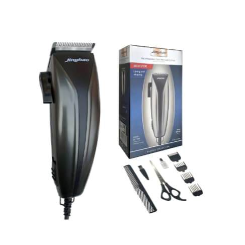 Máquina de cortar cabelo 220V Jinghao Máquina de cortar cabelo com acessórios prata