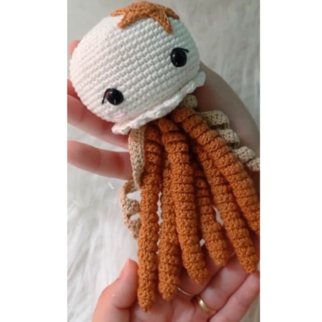 Naninha polvo terapêutico amigurumi crochê