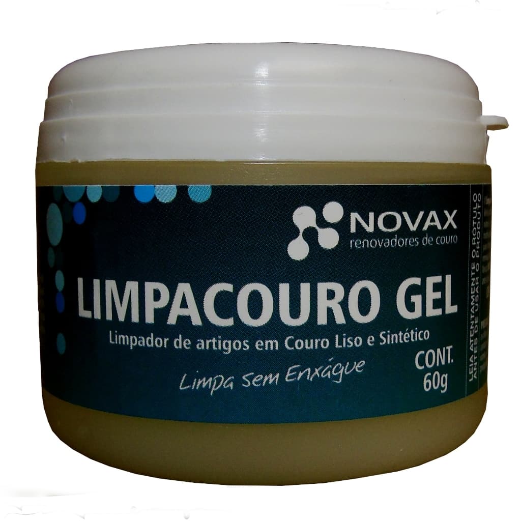 Limpa Couro Gel Novax 60g - Limpeza e renovação de couro liso e sintético sem agredir