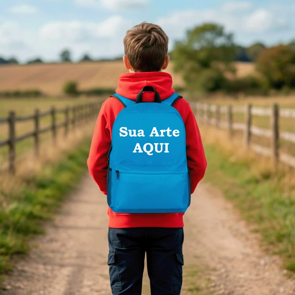 Mochila Personalizada Com Sua Arte Logo Foto Nome Reforçada Escolar Faculdade Empresa Resistente