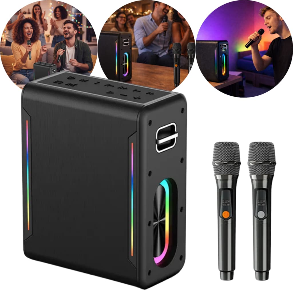 Caixa De Som Bluetooth Portátil 60w Potente Karaoke Sem Fio
