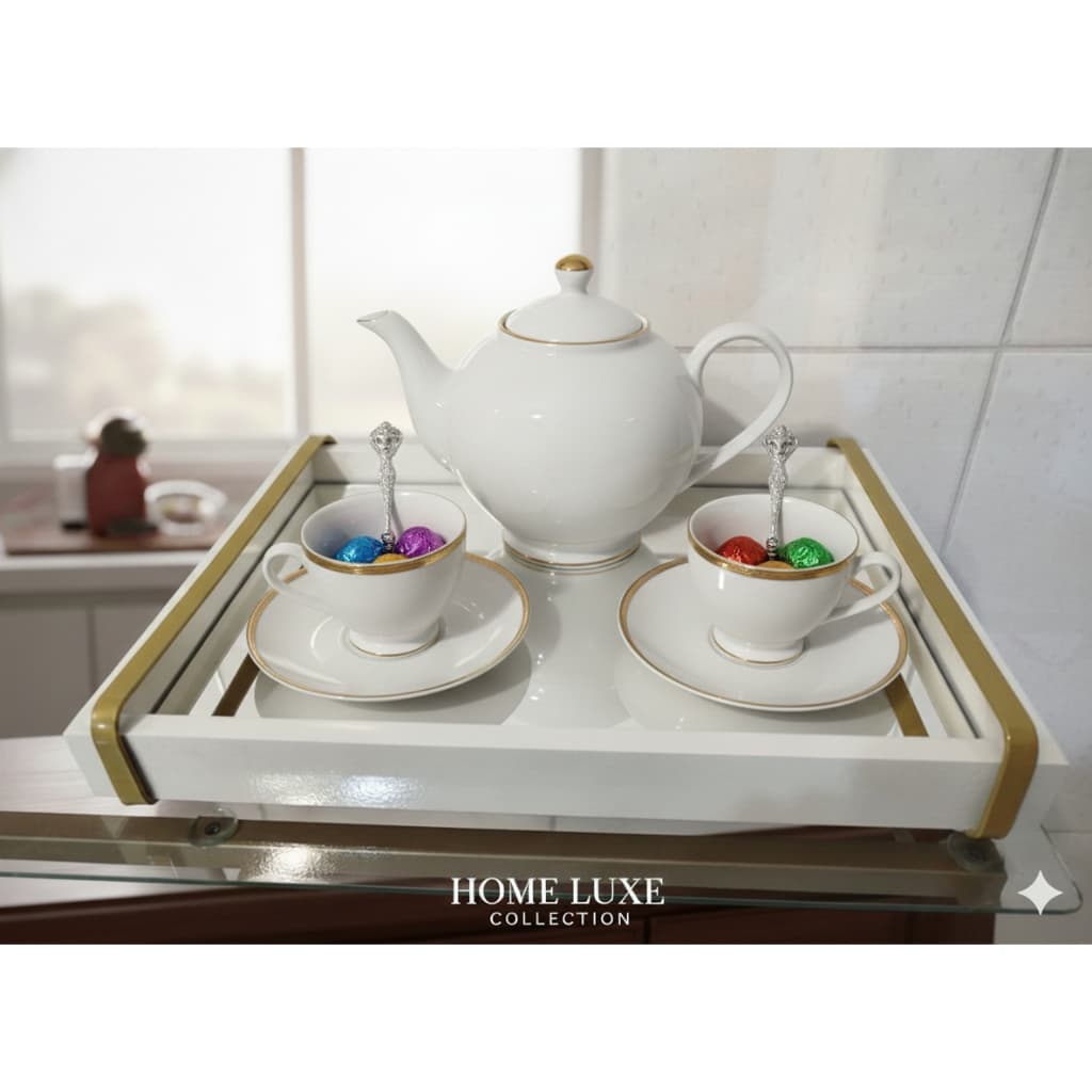 Bandeja Espelho Multiuso Organização Sala Bar Mesa Posta Cantinho Café Decorativa