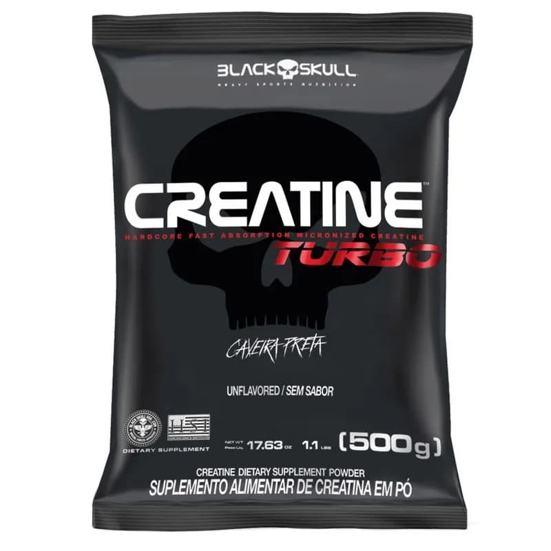 Creatina Turbo 500g Refil - Black Skull