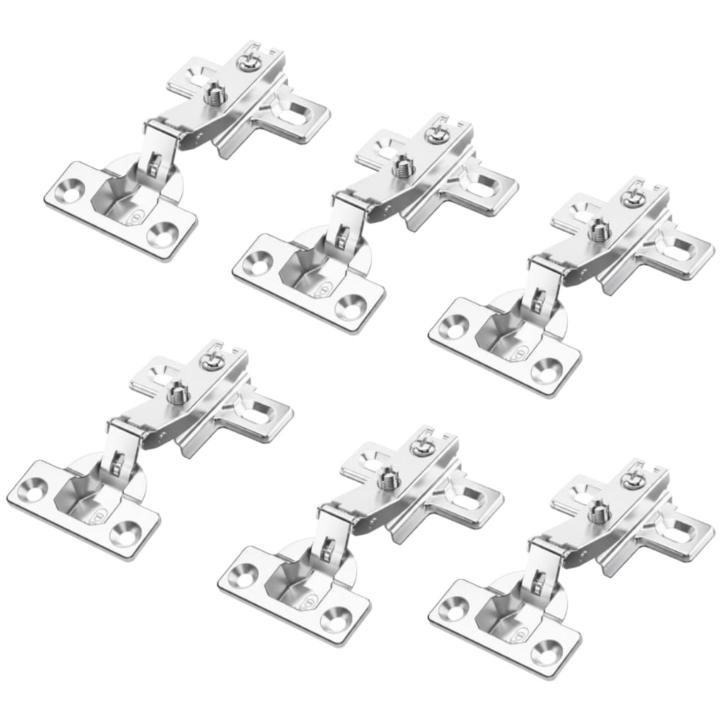 Kit 6 Dobradiça Pressão Caneco Armário Curva Metal 26mm.