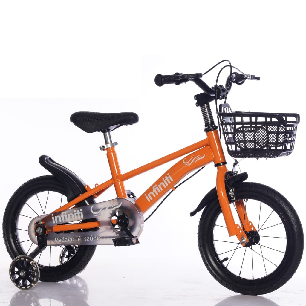 Bicicleta Infantil Aro 14 Laranja Infiniti Kids